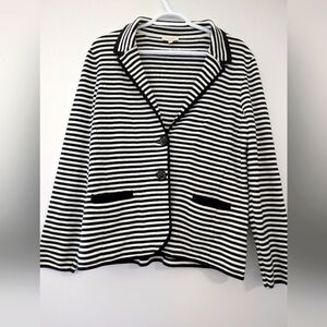 Laura Petite Striped Knit Blazer Size L